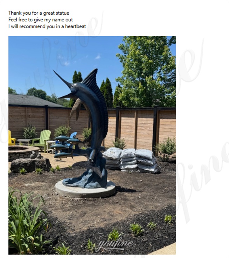 Bronze Marlin Fish Statue feedback