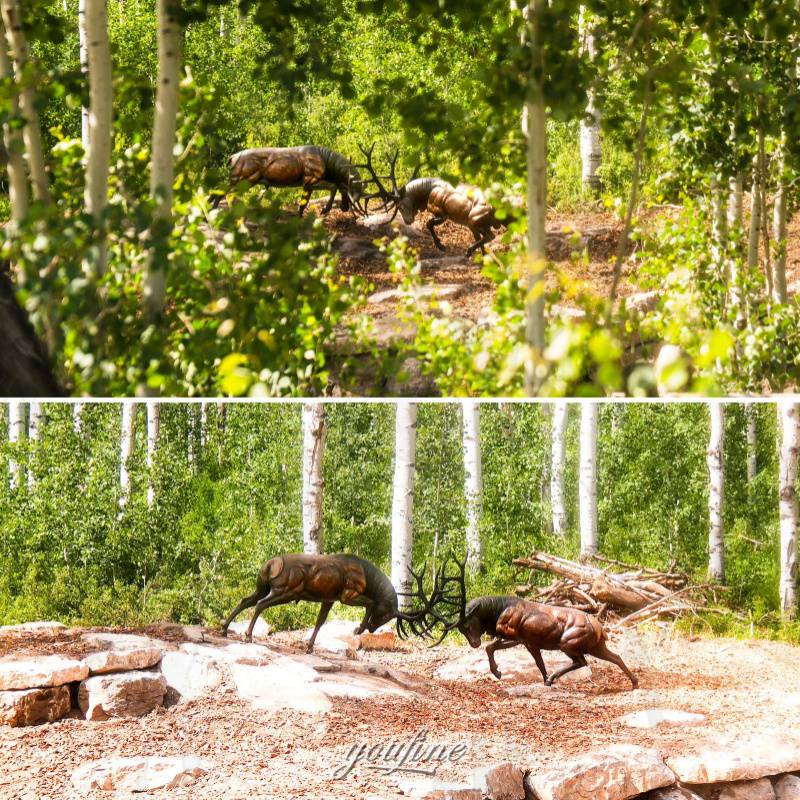 Feedback of Fighting Elk Statue from US Customer