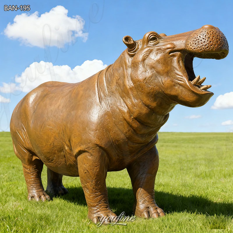 life size hippo sculpture