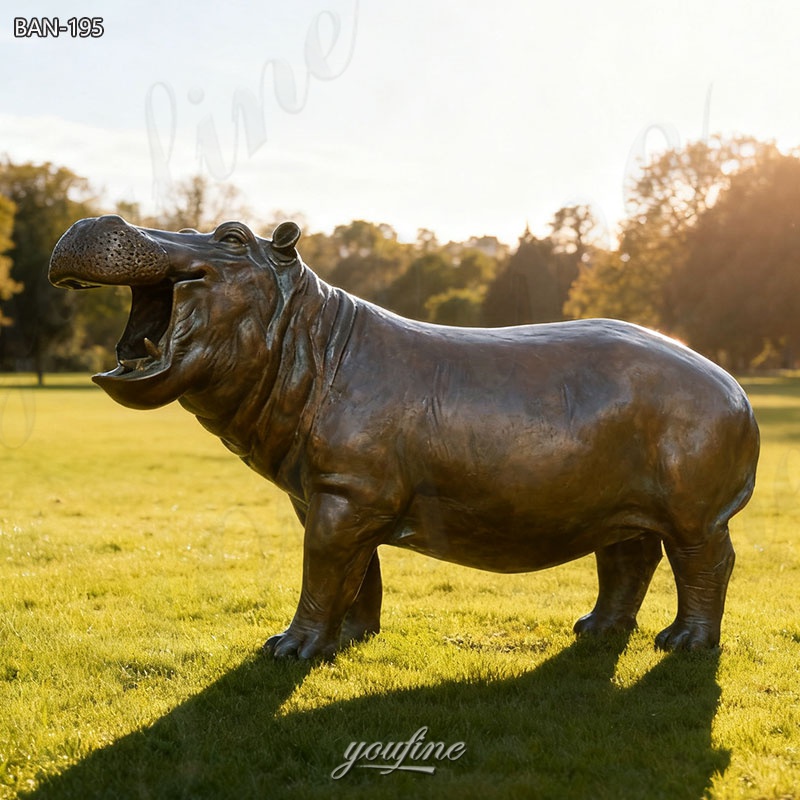 life size hippo statue