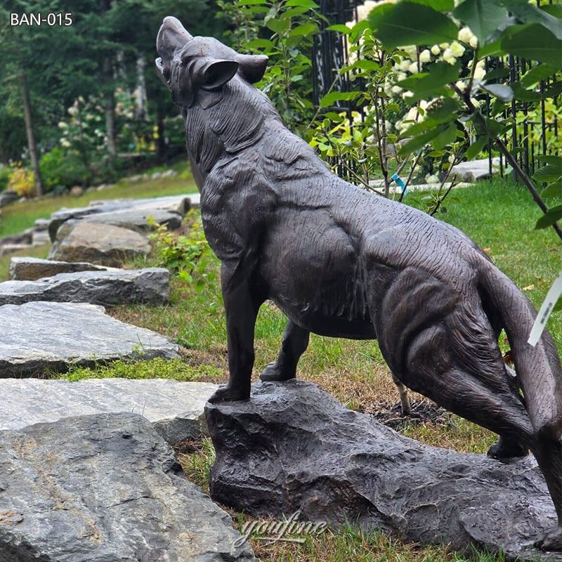 black wolf howling statue feedback