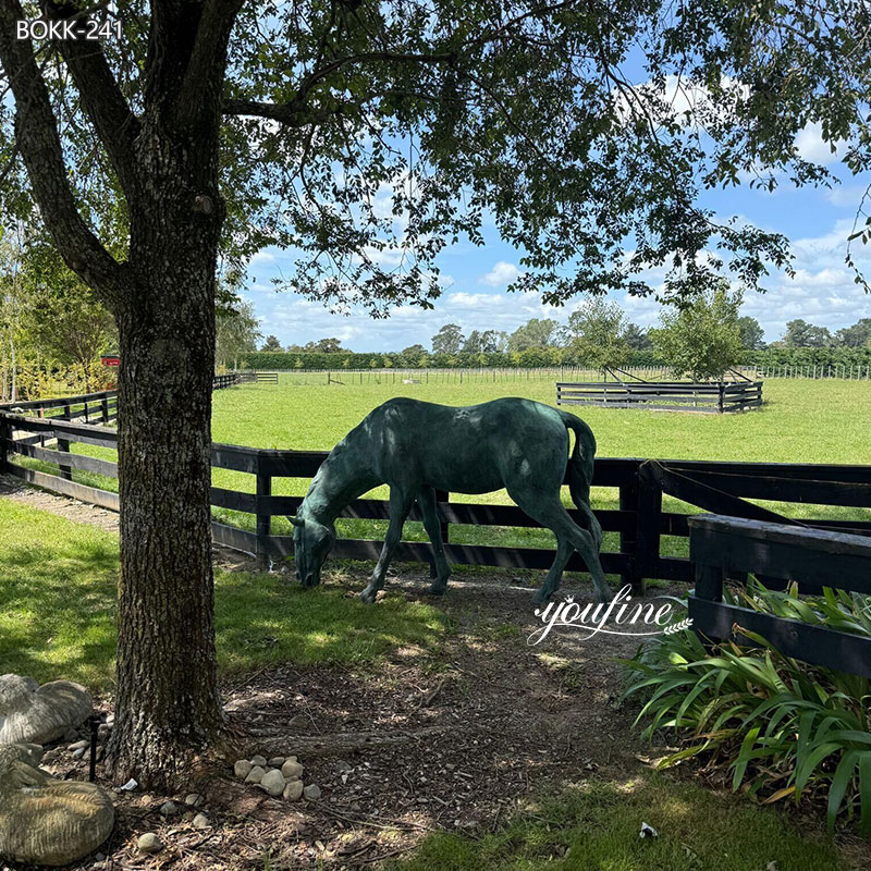 bronze Garden Grazing Horse Statue New Zealand Feedback