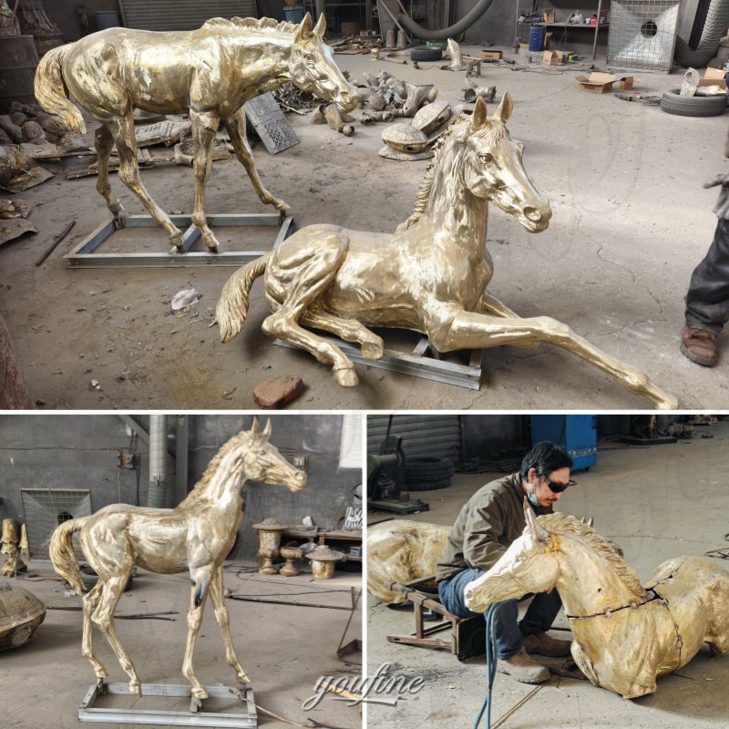 3 horse statue process