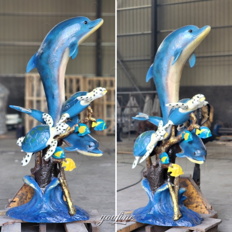 dolphin lawn ornament sculpture