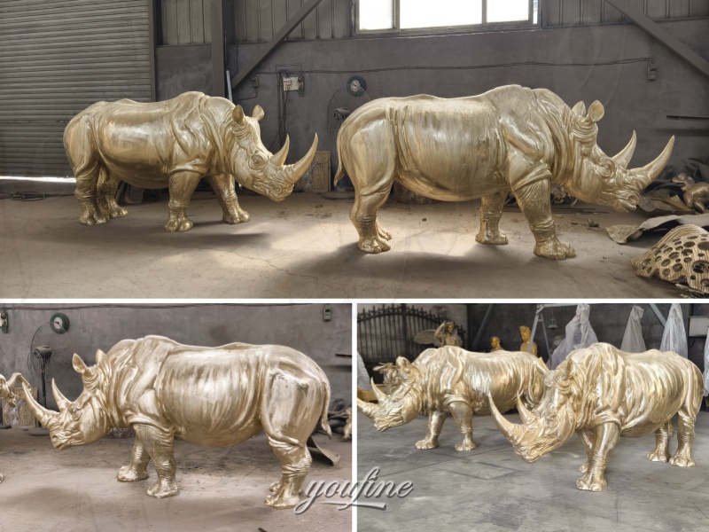 hippo lawn statue after polishing