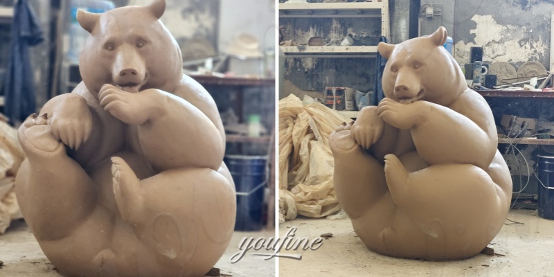 4ft Bear Clay Model