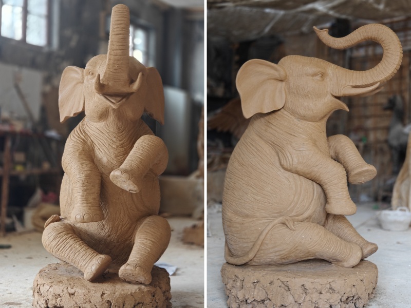 4ft elephant ornaments Clay Model
