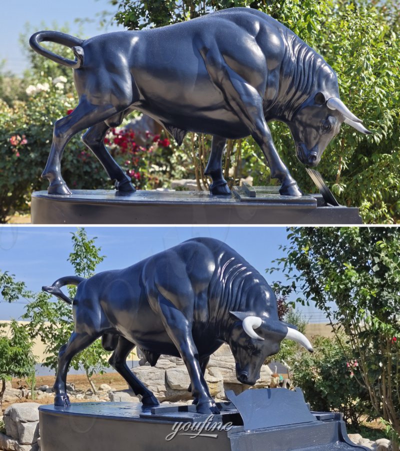 black bull statue details
