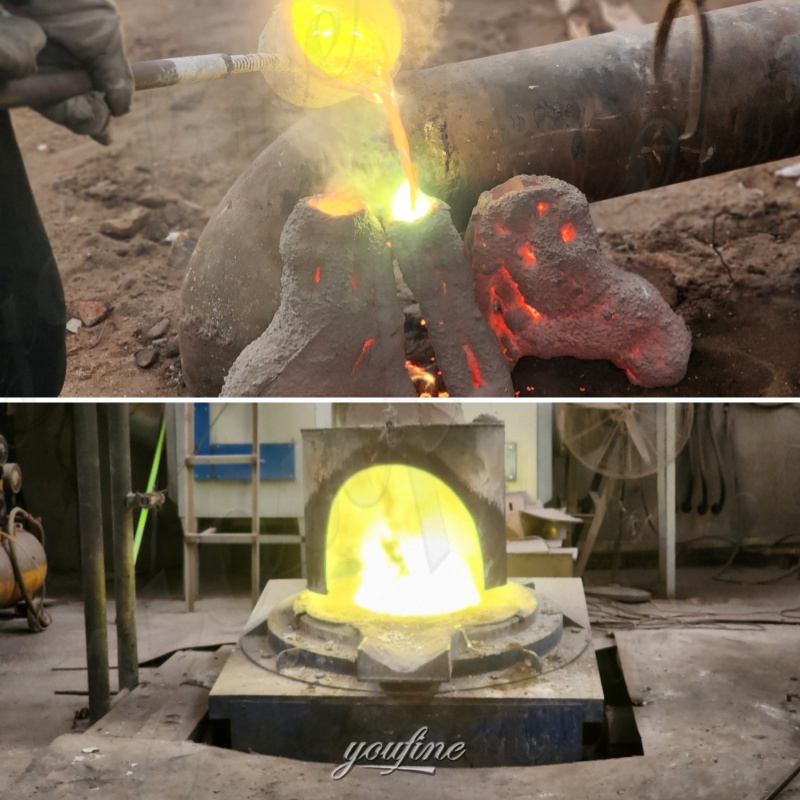 black panther garden ornament casting process