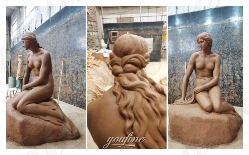 clay model of the little mermaid bronze statue