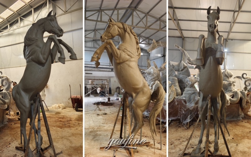 custom horse sculpture clay model