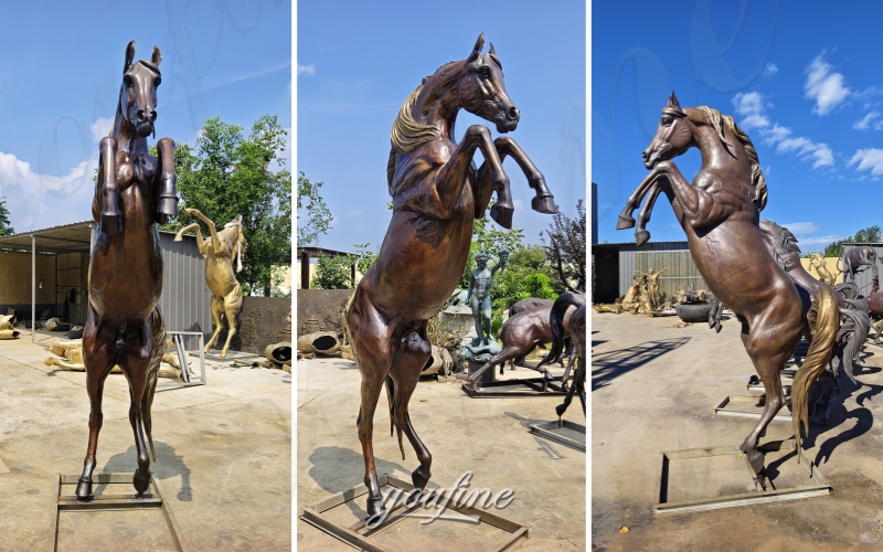 different angle of custom horse sculpture