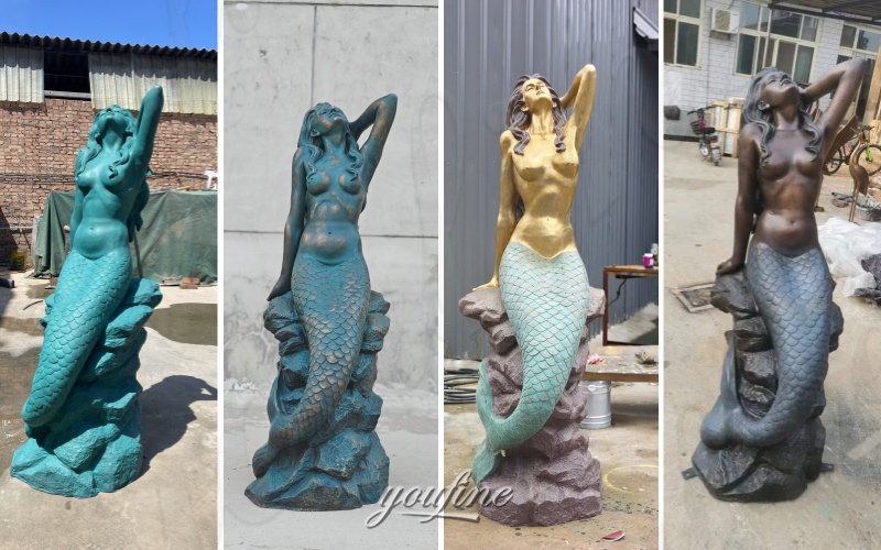 different patina of mermaid