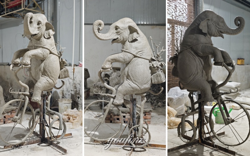 famous elephant statue clay model