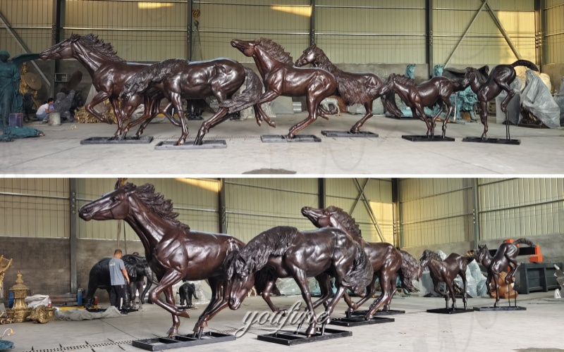 finished galloping horse statue