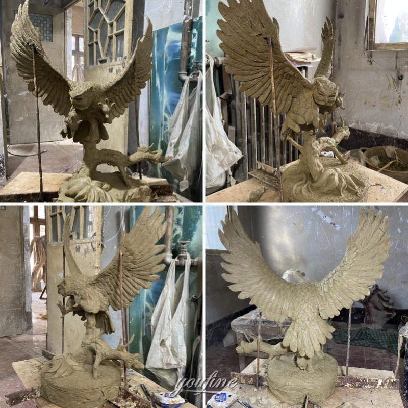 life size owl statue clay model