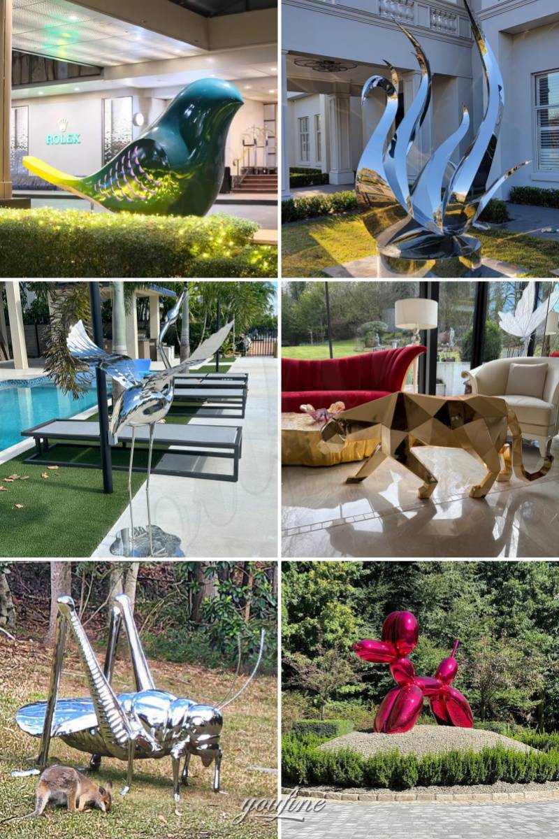 Different Large Stainless Steel Animal Sculpture Feedback from YouFine Customers