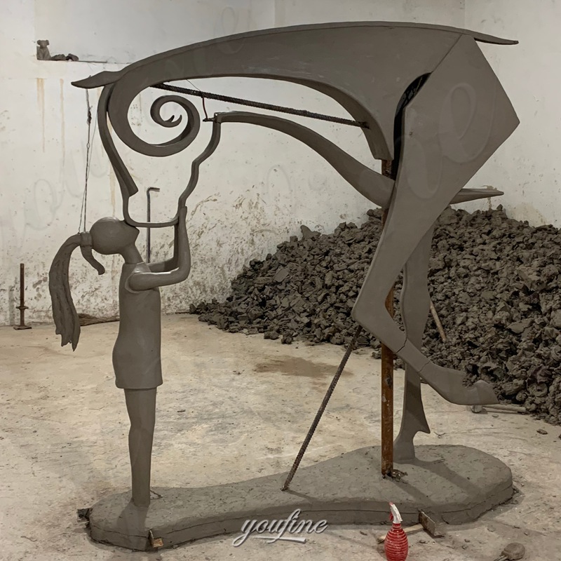 abstract horse clay model