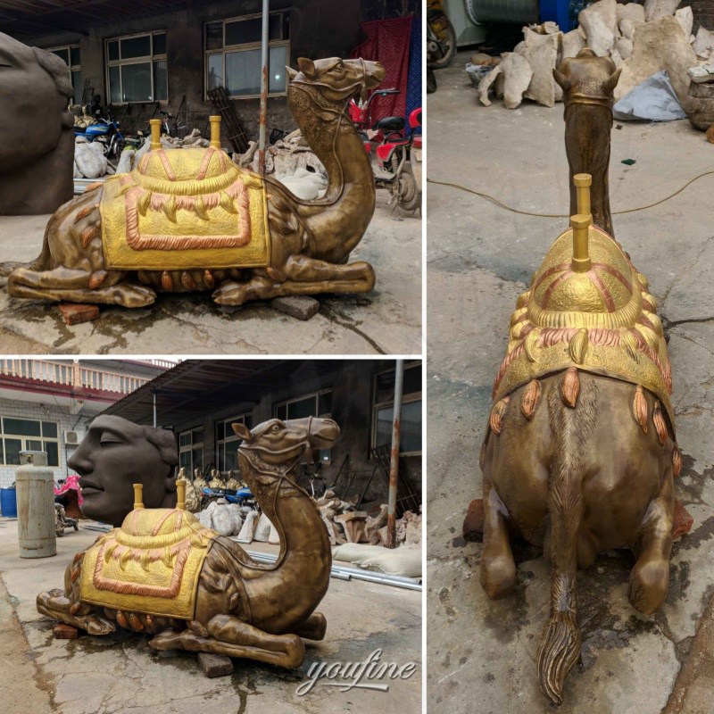 different angle of life size camel statue