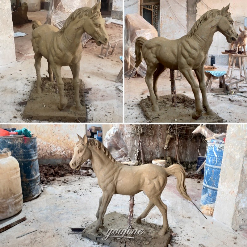 life size pony clay model