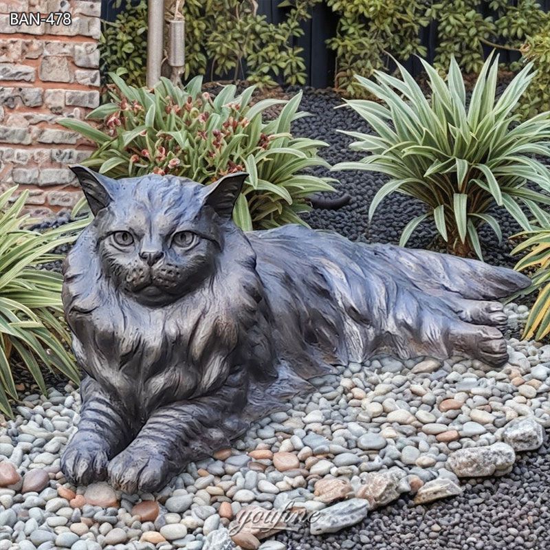 bronze cat statue