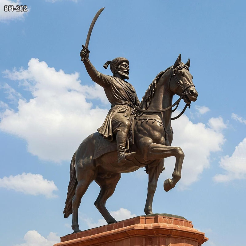bronze shivaji maharaj statue with horse