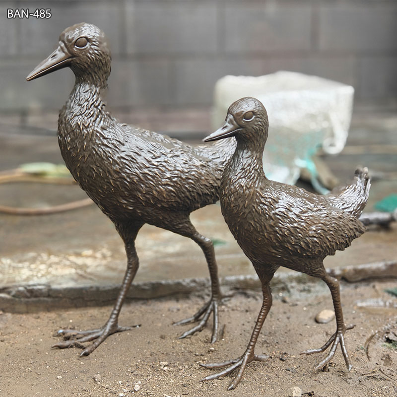 bronze water hen sculptures