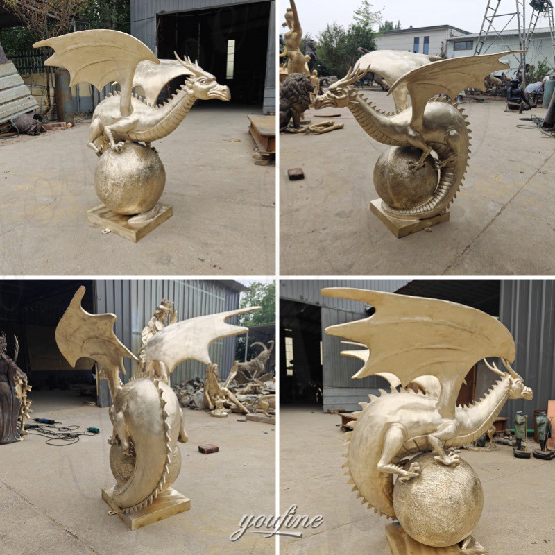 dragon garden sculpture after polishing