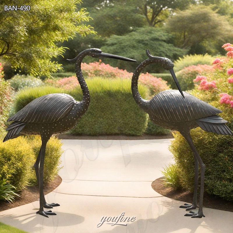 heron garden statues
