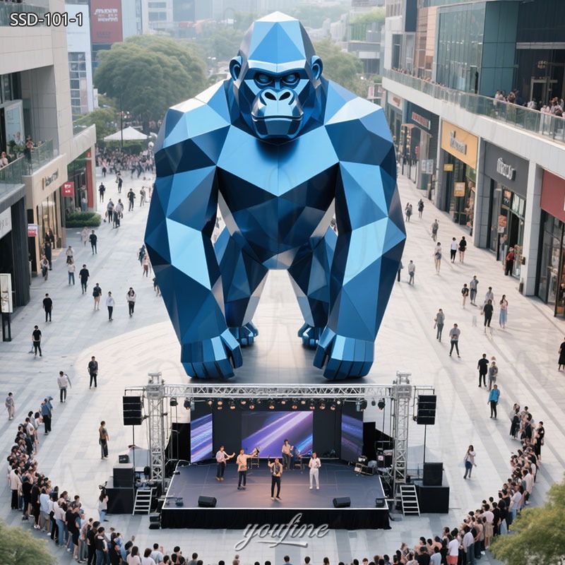 large gorilla statue art