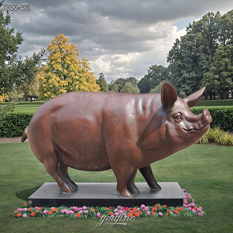 large outdoor pig statues