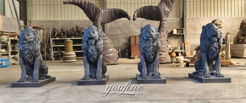 lion sculptures outdoor