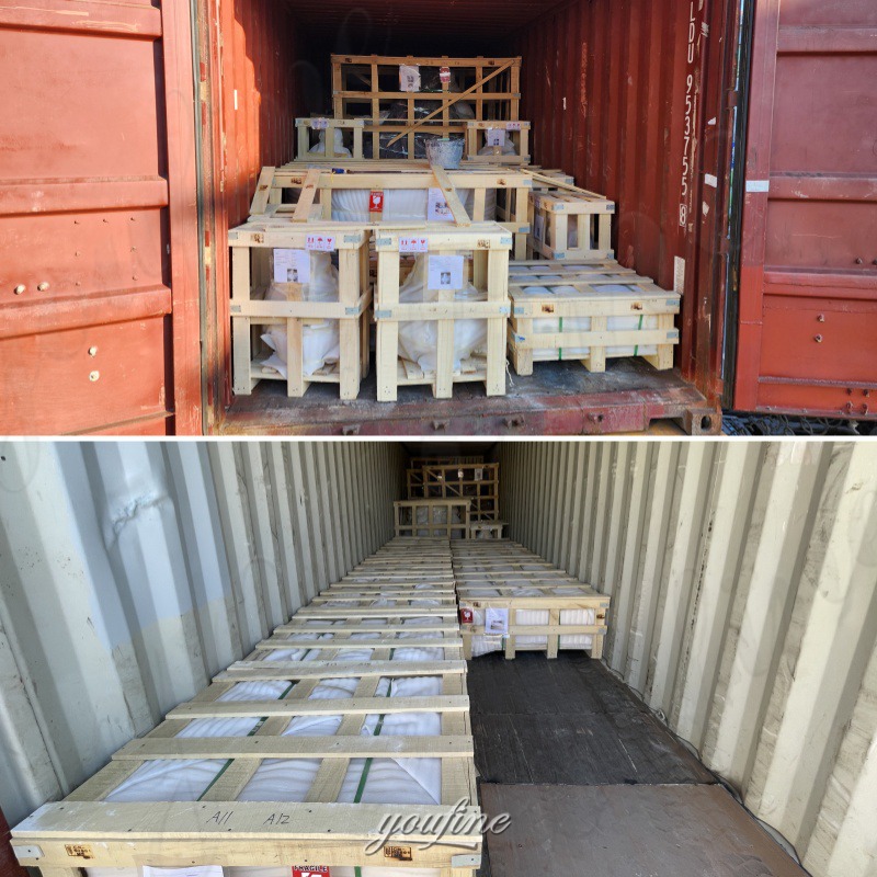 packaging of bronze horse fountain