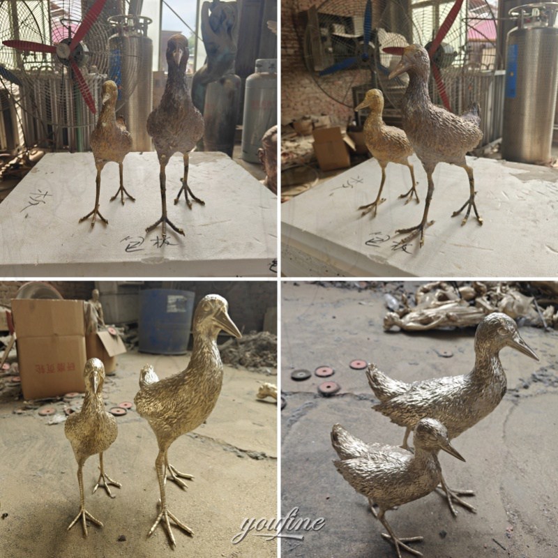 water hen sculpture after polishing