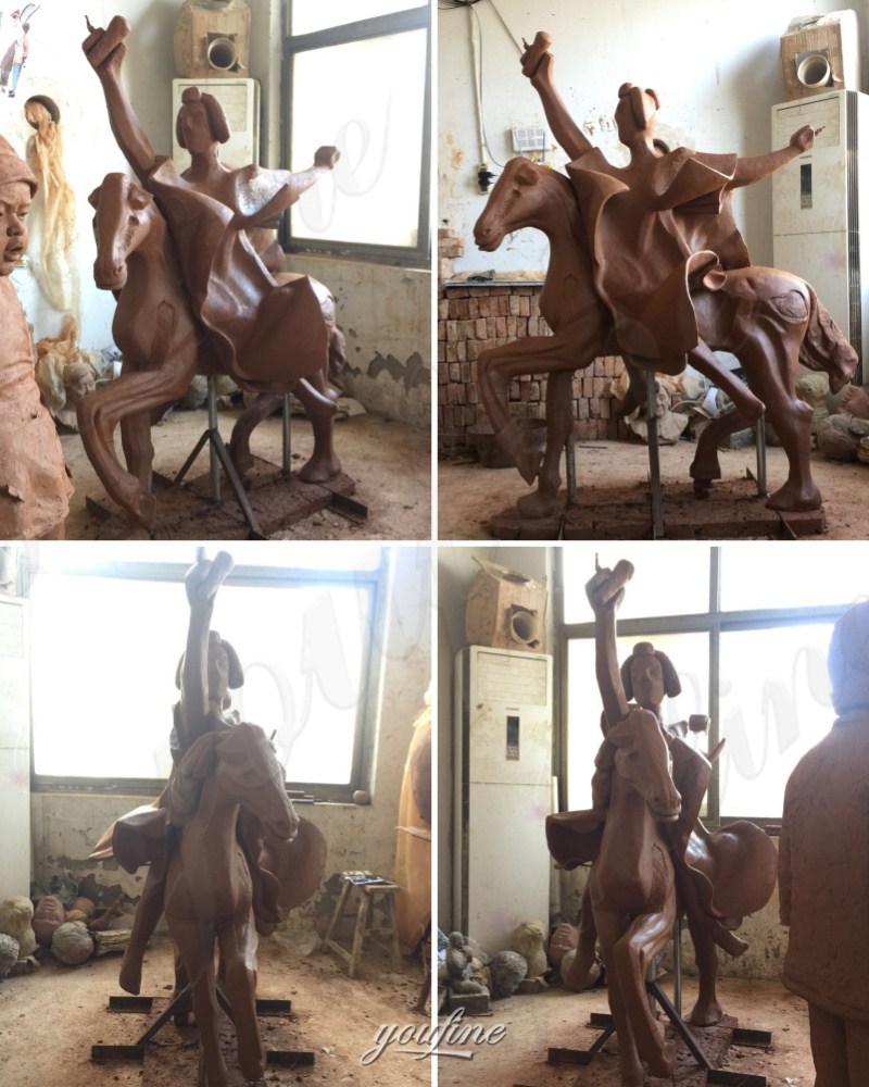 Trajan on Horseback sculpture clay model