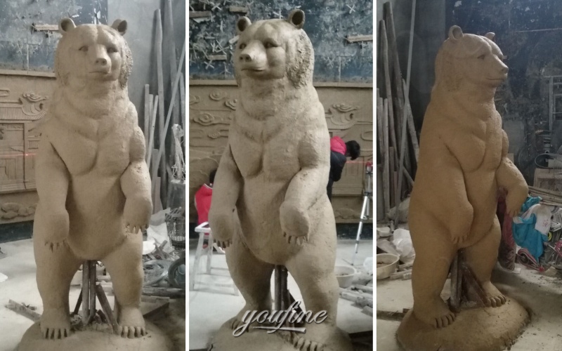 black bear sculpture clay model