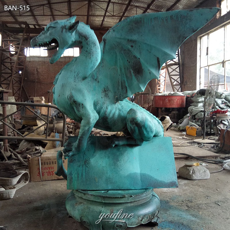 bronze dragon garden statue