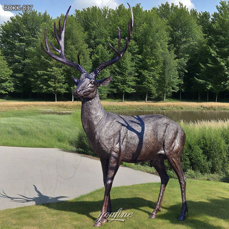 bronze life size stag statue
