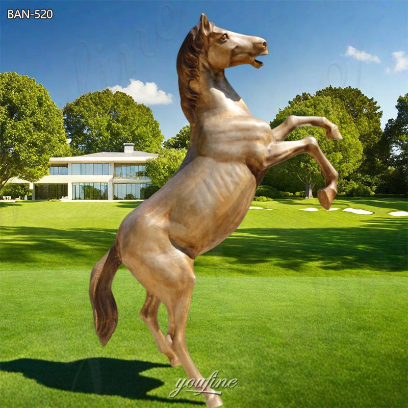 bronze standing horse statue