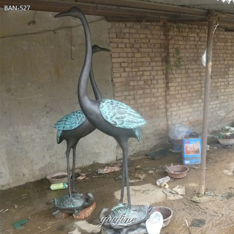 crane statue for home