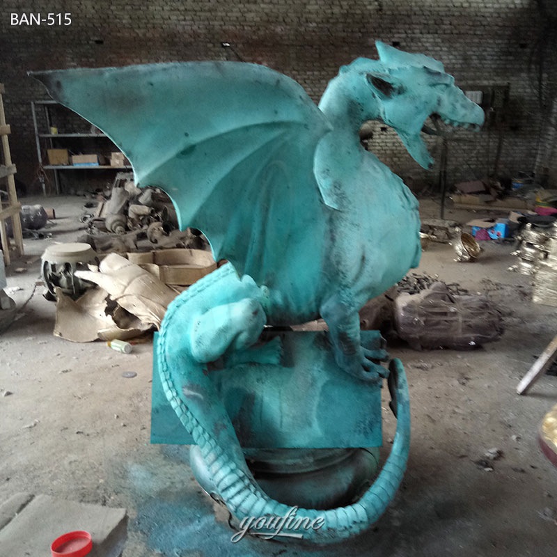 bronze dragon garden statue