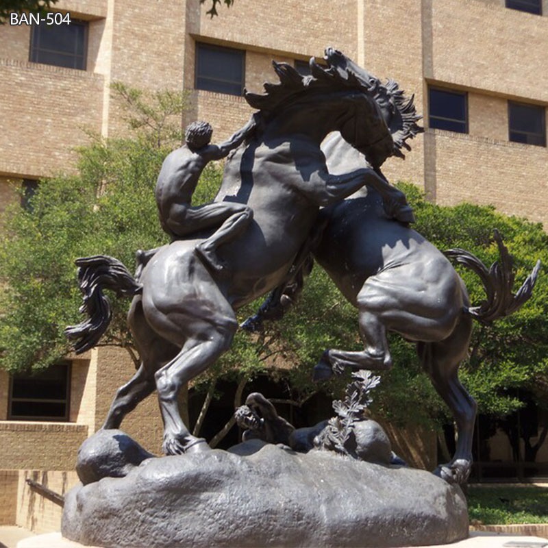 fighting stallions sculpture