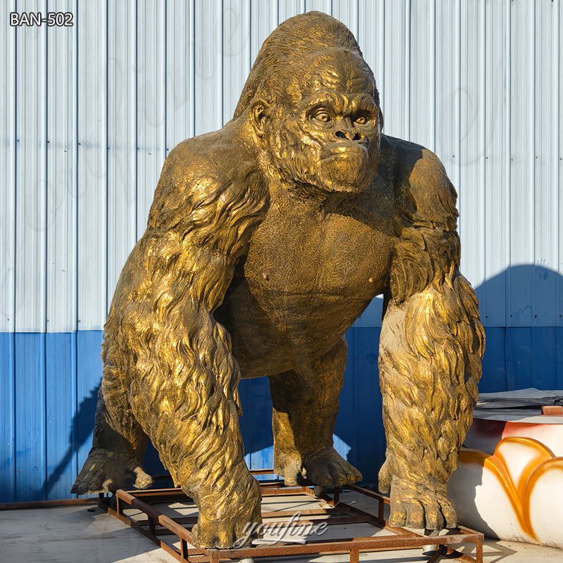 gold gorilla sculpture