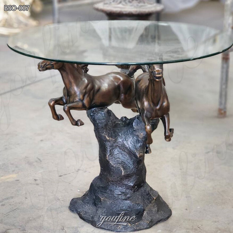 horse bronze coffee table