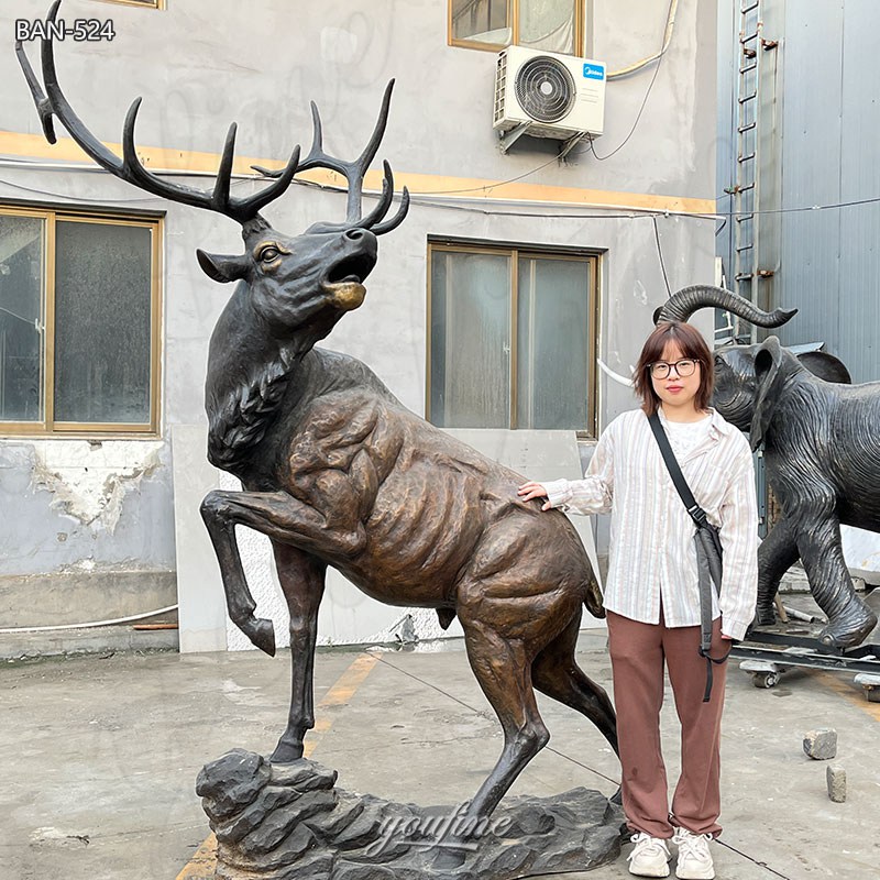 large deer sculptures