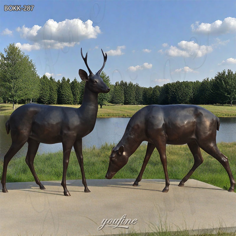 large deer statues for yard