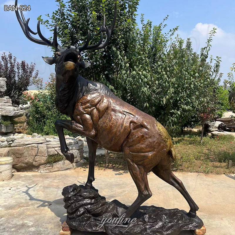 large deer statues