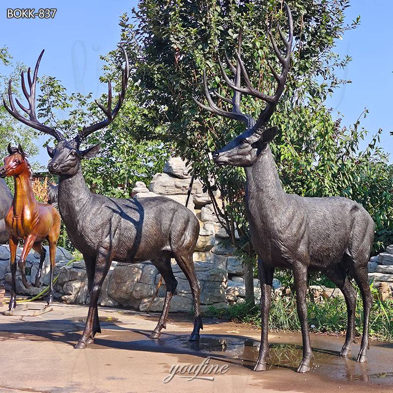 life size bronze stag statue