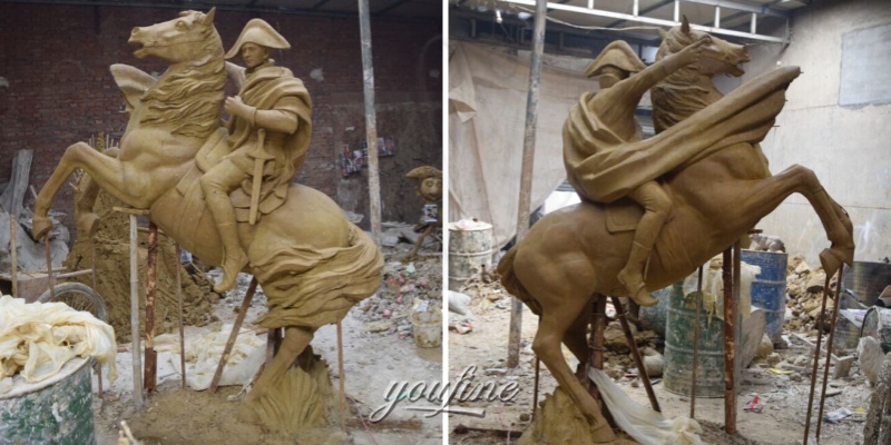 napoleon horse statue clay model