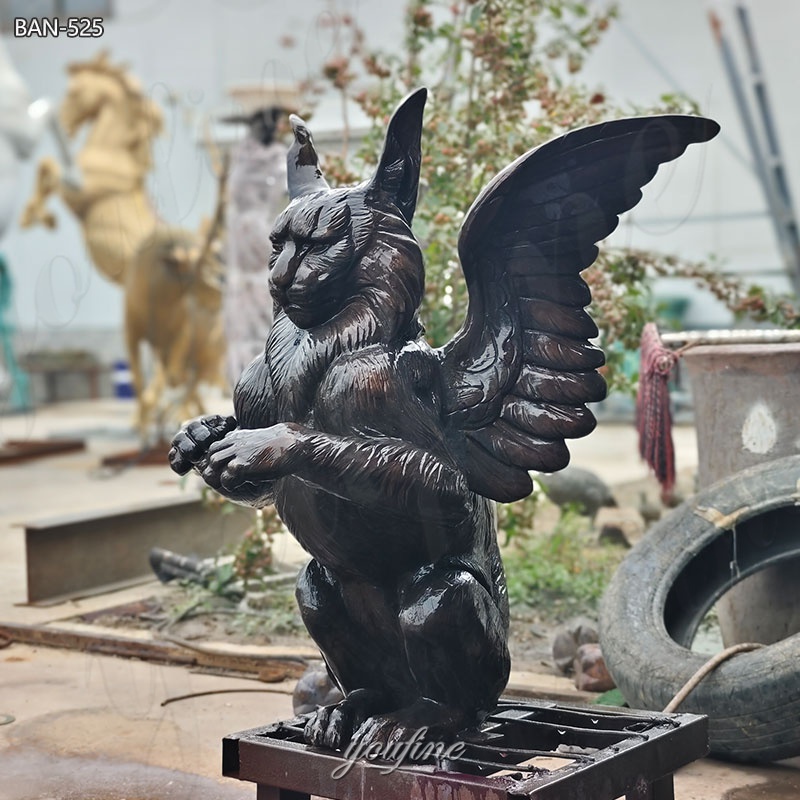 side view of gothic statue